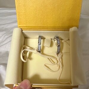 Fendi Silver Crystal-Embellished Watch